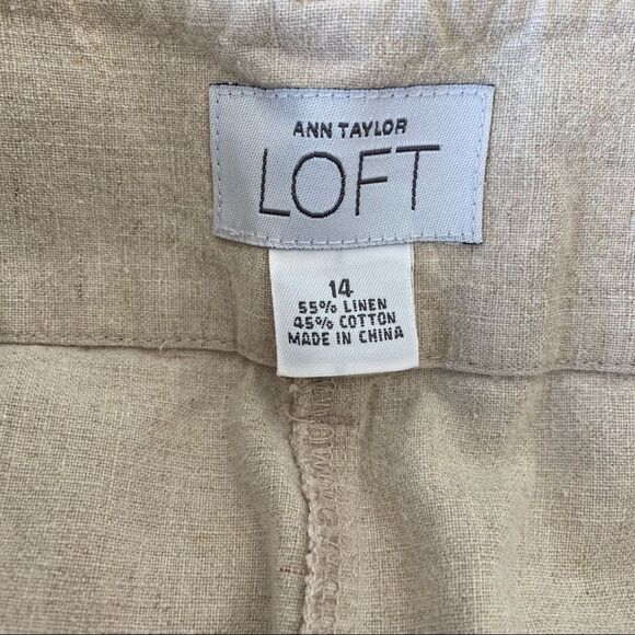 Ann Taylor Loft Lightweight Linen Pants size 14 EUC - Picture 9 of 11